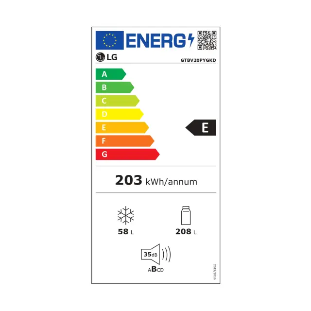 LG GTBV20PYGKD Ψυγείο Δίπορτο 266lt Total NoFrost Υ168xΠ55.5xΒ63.7εκ. Inox 2