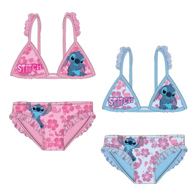 Disney Lilo and Stitch Hibiscus Παιδικό μαγιό μπικίνι Μπλε 2