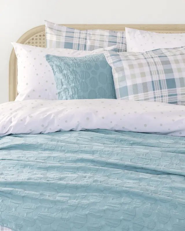 Κουβέρτα 240x260 King Size Ματλασέ 300gsm Nima Arturo Τυρκουάζ 100% βαμβακερό 2