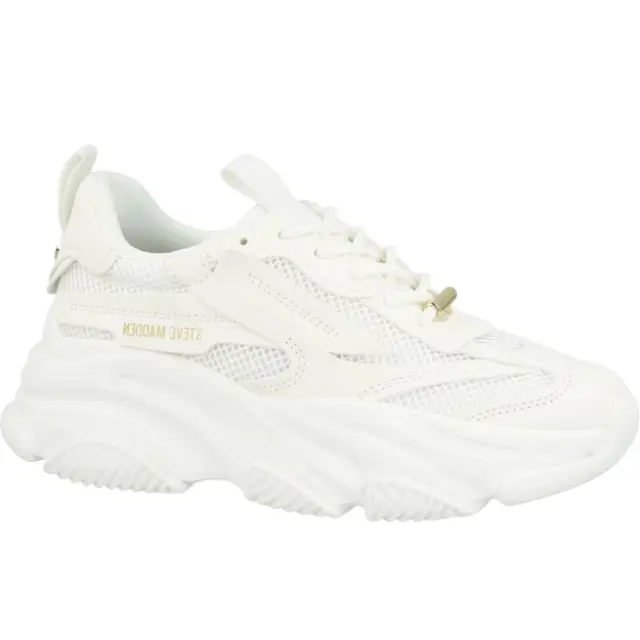 Γυναικεία Sneakers Steve Madden Possession-E 11004652-124 White/Gold Άσπρο - 41