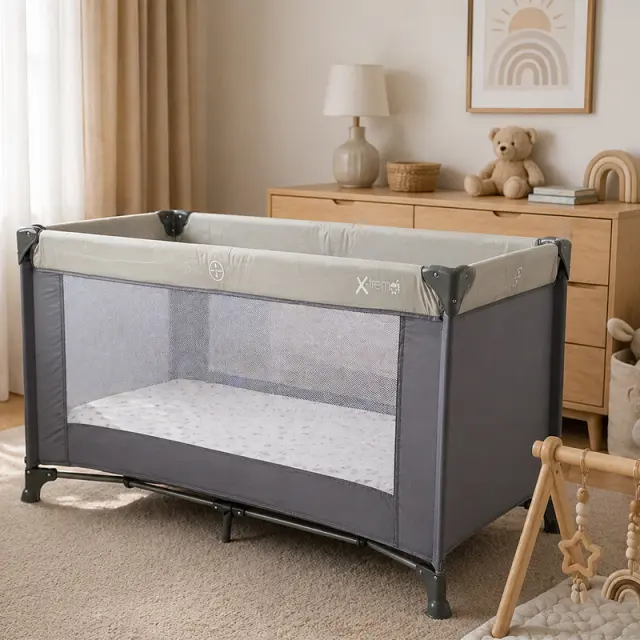 X-TREME BABY ΠΑΡΚΟΚΡΕΒΑΤΟ 125 X 65 CM GREY - SAND