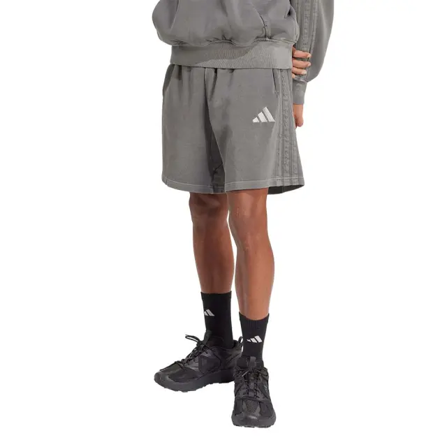 adidas Sportswear Men's All SZN French Terry Washed 8inch Shorts Γκρι Σκούρο JN0607 (adidas Sportswear) - Small