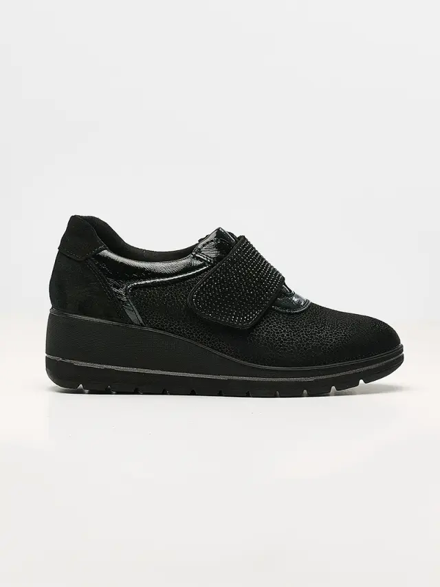 Imac Sneakers Γυναικείο Ύφασμα/Δέρμα Nubuck/Δέρμα Λουστρίνι Μαύρο IMA/655760 SINT.P/NERO 3