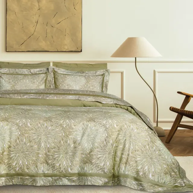 Σεντόνια σετ υπέρδιπλα 240x270, 50x70+7 Olive - Grey 1690 Das Home