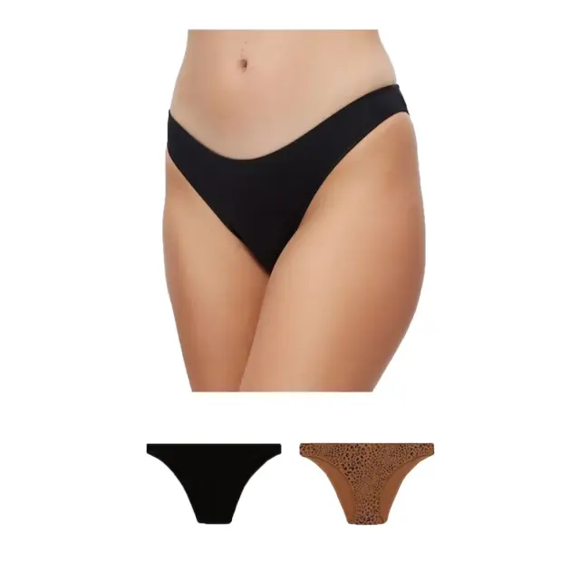 Minerva Γυναικείο Slip Rio Modal Fimelle - Διπλό Πακέτο, Χρώμα Animal Caramel-Black - S