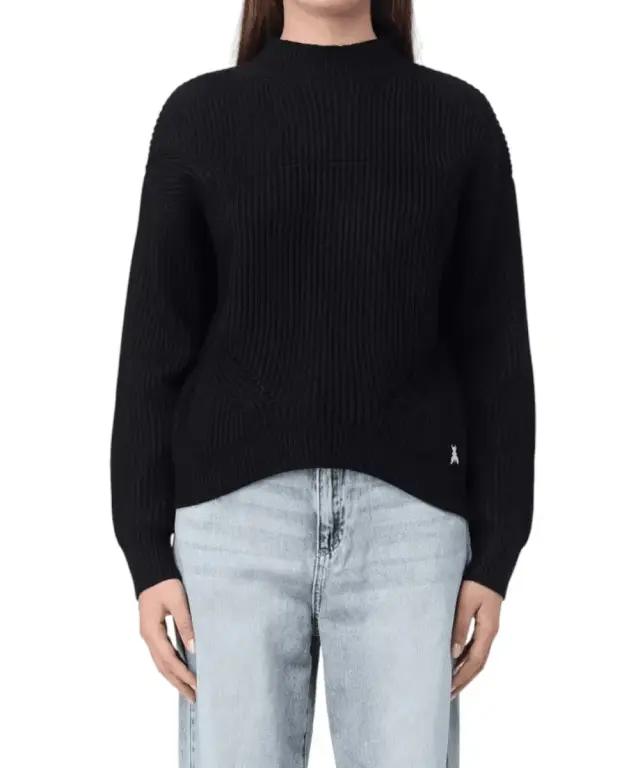 Patrizia Pepe - Γυναικείο Πουλόβερ Ribbed sweater 2K0214-K9O3A-K103 Μαύρο