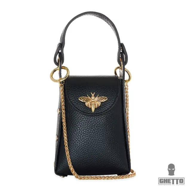 Ghetto Queen Bee Mini Detail Crossbody Bag with Top Handle