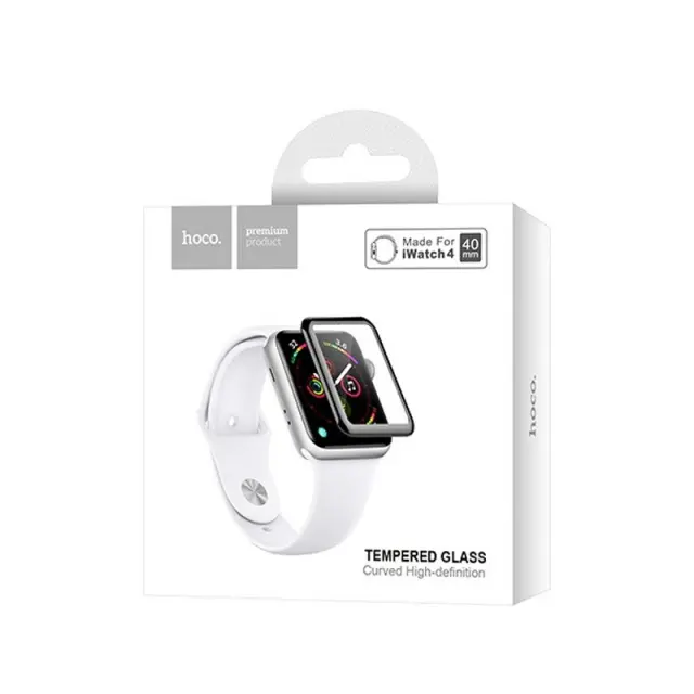 Tempered Glass Hoco 0.15mm Curved Silk Screen 44mm για Apple Watch 4 Μαύρο 2