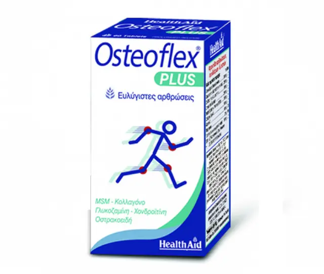 Health Aid Osteoflex Plus Συμπλήρωμα Διατροφής με Γλυκοζαμίνη, Χονδροϊτίνη, Κολλαγόνο & MSM για Ευλύγιστες Αρθρώσεις, 60tabs