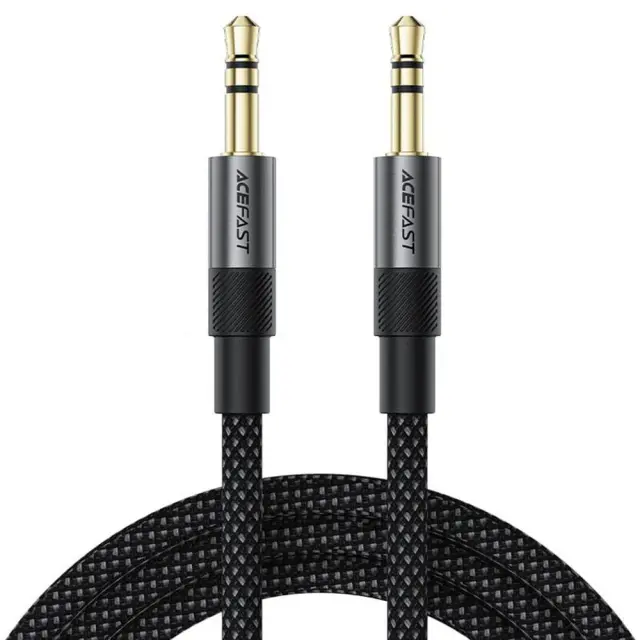 Καλώδιο σύνδεσης Ήχου Acefast J10 3.5mm Αρσενικό σε 3.5mm Αρσενικό Braided Μαύρο 1m