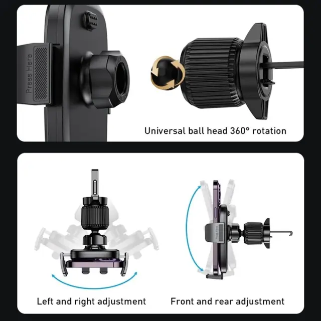Yesido® C241 Βάση Κινητού για Αεραγωγό- Black 2