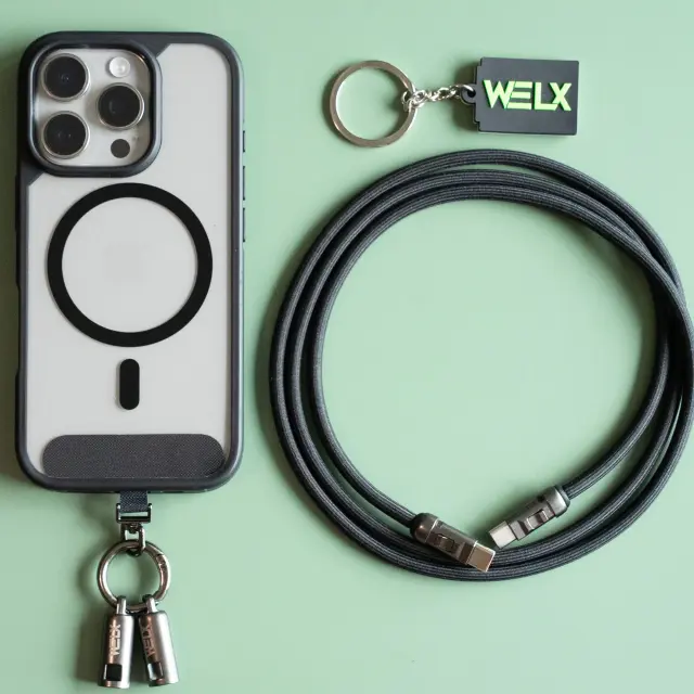 WELX USB F2 / USB-C - USB-C / SPLIT / Lanyard / 120cm 3