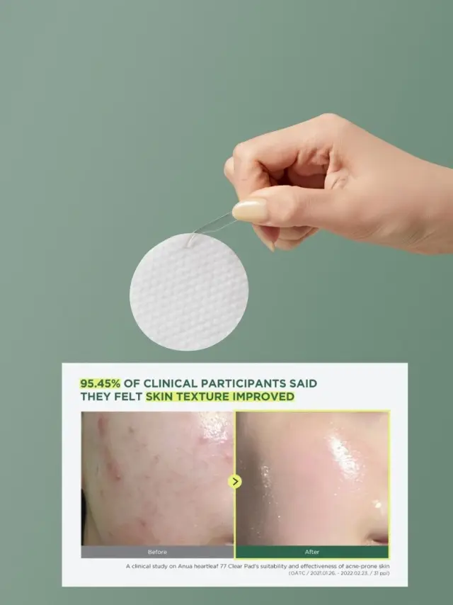 Anua Heartleaf 77% Clear Pad PHA Απολεπιστικά και ενυδατικά Toner Pads 70pcs 160ml 3