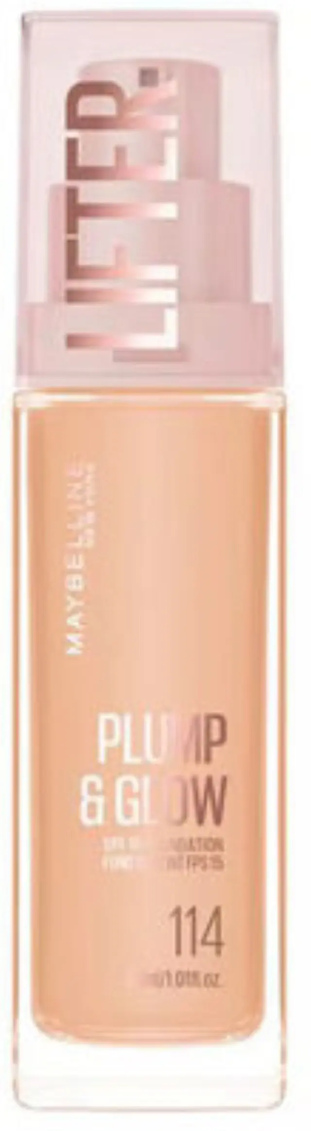 Maybelline Lifter Plump & Glow SPF15 Foundation Makeup 30ml - 114