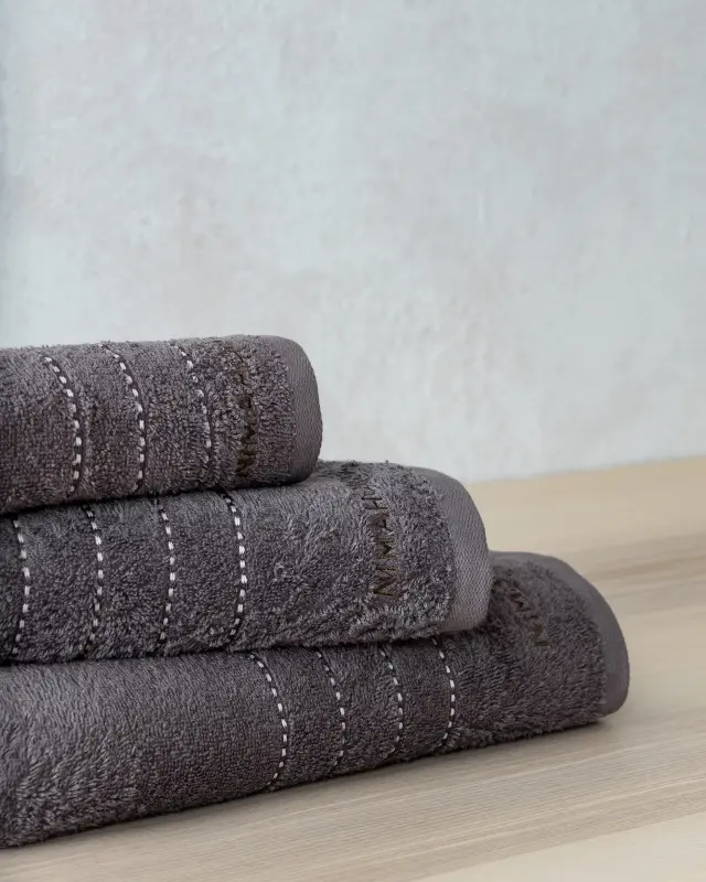 Nima Home Σετ Πετσέτες (30x50 + 50x90 + 70x140) - Razz Dark Gray