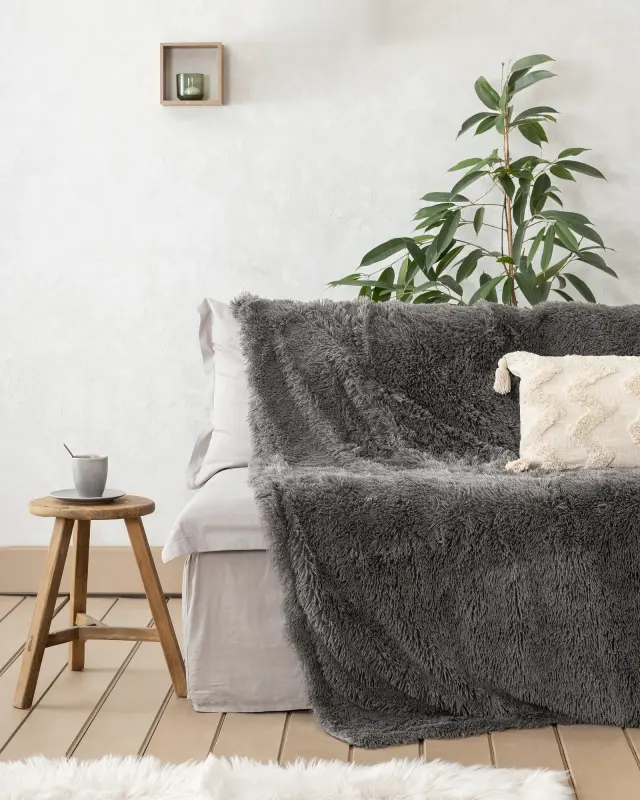 Nima Home Κουβέρτα 150x190 - Stona Dark Gray Γκρι