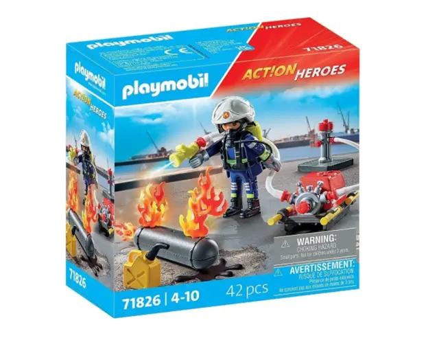 Playmobil Action Heroes Πυροσβέστης με αντλία νερού / 71826 (Playmobil)