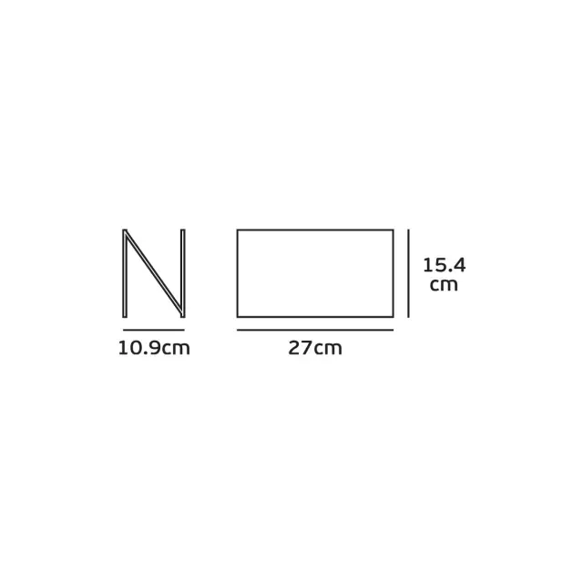 Ipos Φωτιστικό Led τοίχου Up/down 15W 3000K IP54 27x15.4x10.9cm ανθρακί 2