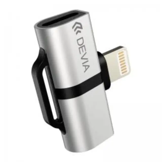 Αντάπτορας Devia EC134 Lightning Αρσενικό σε 2 x Lightning Θηλυκό για Φόρτιση & Hands Free Smart Ασημί N59025 2