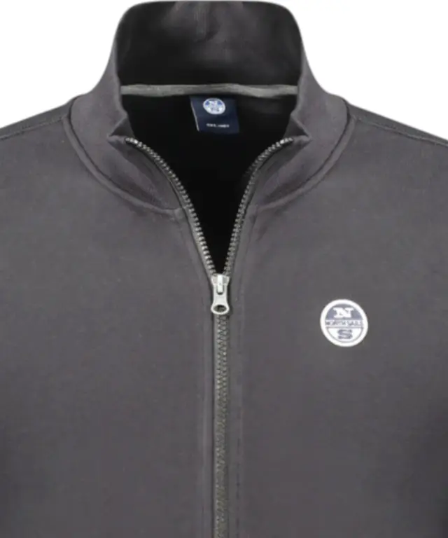 North Sails - Ανδρική Ζακέτα Φούτερ 993025-000-0999 Μαύρο 3