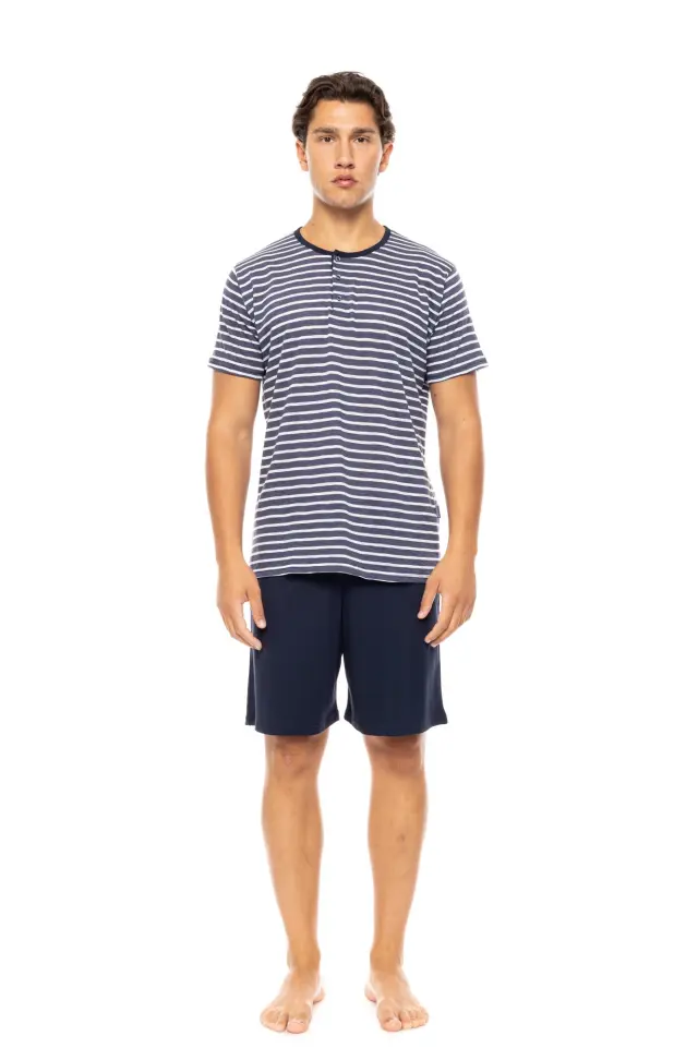 S-M587 - Type - PYJAMA 3PCS BLUE LINEAR - L