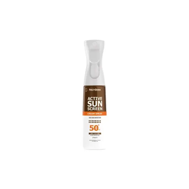 Frezyderm Active Sun Screen Cream Spray SPF50+ Aντηλιακό Γαλάκτωμα σε Spray για Εύκολο & Ομοιόμορφο Ψεκασμό, 275ml