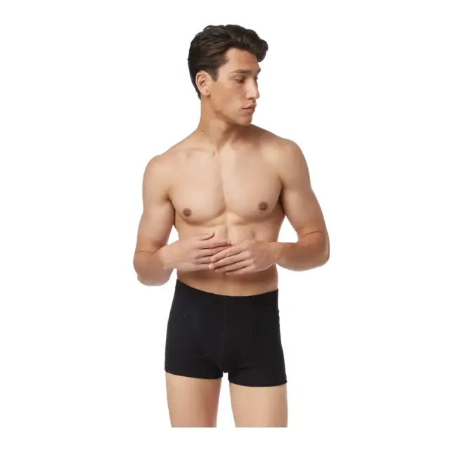 Comfort 2 Ανδρικό Βαμβακερό Boxer με Εσωτερικό Λάστιχο 2τμχ Minerva - Μαύρο - S 3