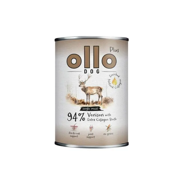 OLLO Plus Collagen Mono Deer - wet dog food - 800g