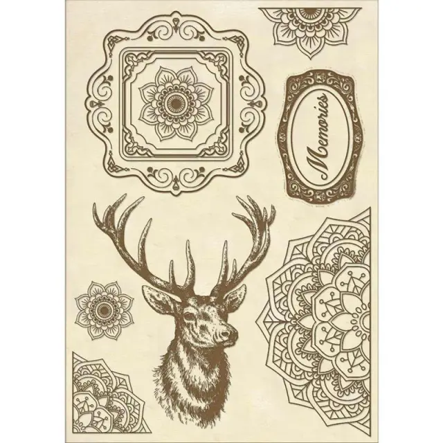 Ξύλινα Προ-κομμένα Διακοσμητικά Stamperia - A5 Cosmos Deer