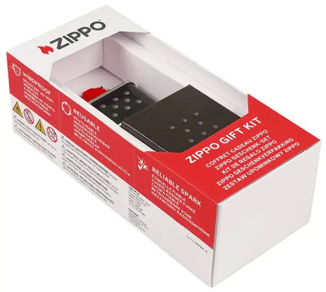 Zippo Σετ Δώρου με Αναπτήρα 200 Brushed Chrome & Ζιπέλαιο 125ml 2