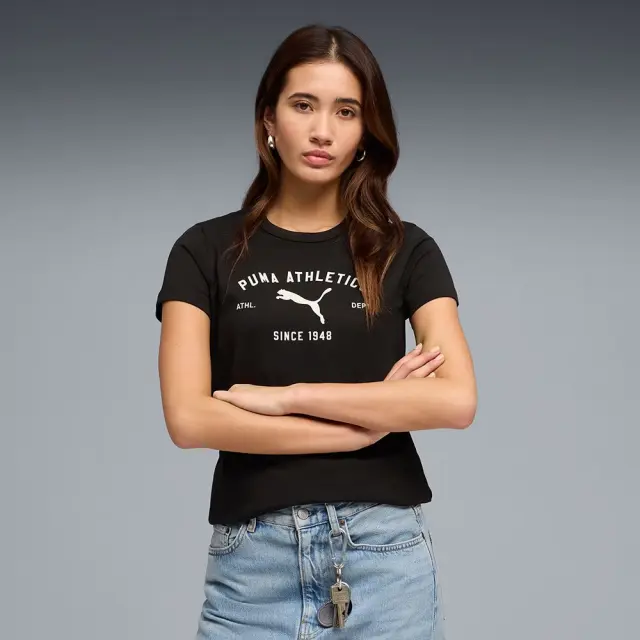 Puma Class Graphic T-Shirt (691876-01) - Μαύρο