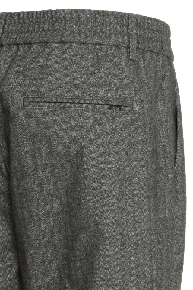 Casual Friday Ανδρικό MARC Herringbone Chinos Παντελόνι - Dark Grey Melange - 31W 32L 3