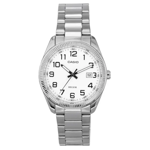 Casio Ρολόι Μπαταρίας με Ασημί Μεταλλικό Μπρασελέ (MTP-1302PD-7BVDF) (CASMTP-1302PD-7BVDF)