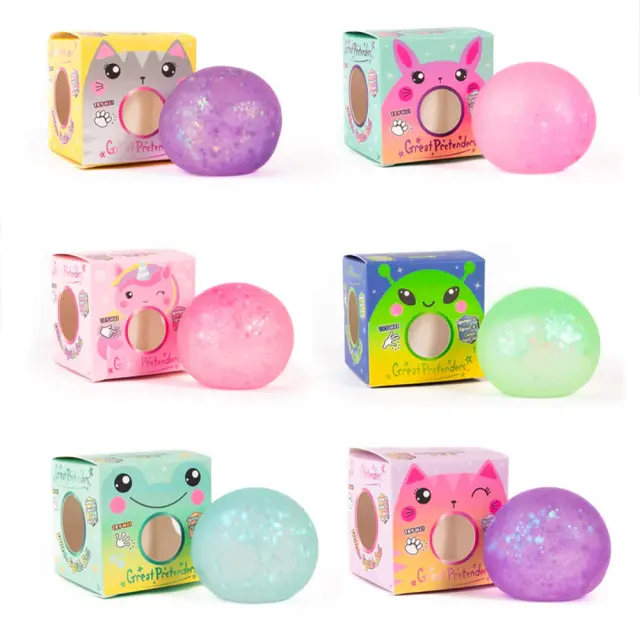Great Pretenders Squishy ζουληχτή μπάλα αντιστρές με γκλίτερ (επιλογή από 6 χρώματα) 82700 2