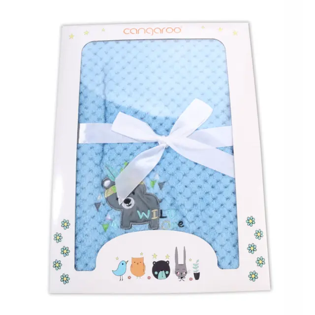 Cangaroo Κουβέρτα Αγκαλιάς & Λίκνου Freya Fleece Μπλε 80x110cm 3800146263980 2