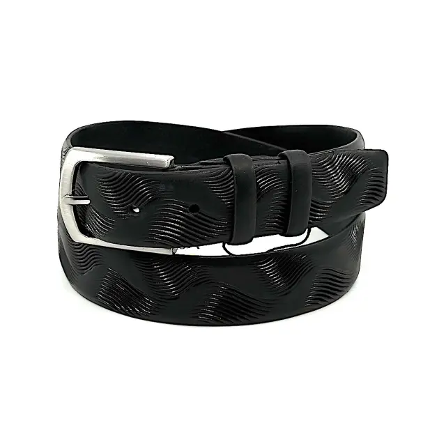 Μαύρη Δερμάτινη Ζώνη Cow Leather 3,5 cm