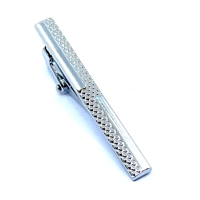 Σχεδιαστικό Ασημί Κλιπ Γραβάτας 5 cm – LGTC-T5/4 3