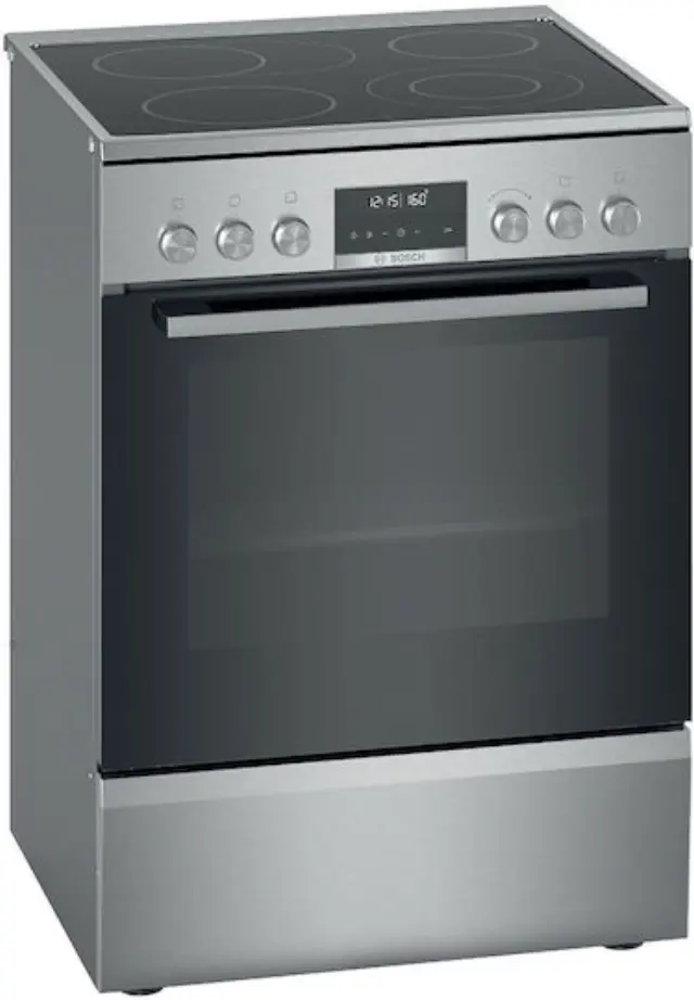 Bosch HKS79U250 Κουζίνα Πυρολιτική 63lt με Κεραμικές Εστίες Π60εκ. Inox