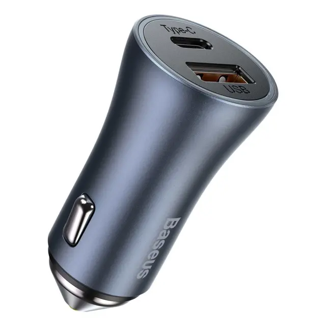 Baseus Φορτιστής Golden Contactor Pro USB-C / USB-A 40W PD3.0 QC4 SCP FCP AFC Gray