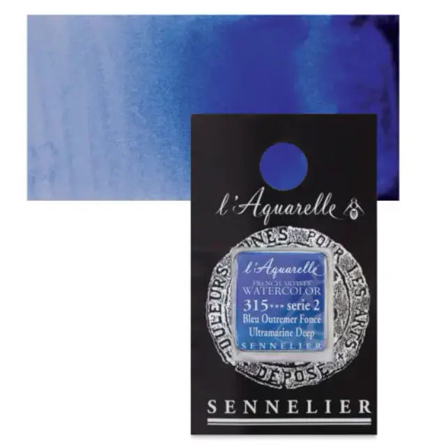 Χρώμα Ακουαρέλας Sennelier l Aquarelle Half Pan - 315 Ultramarine Deep