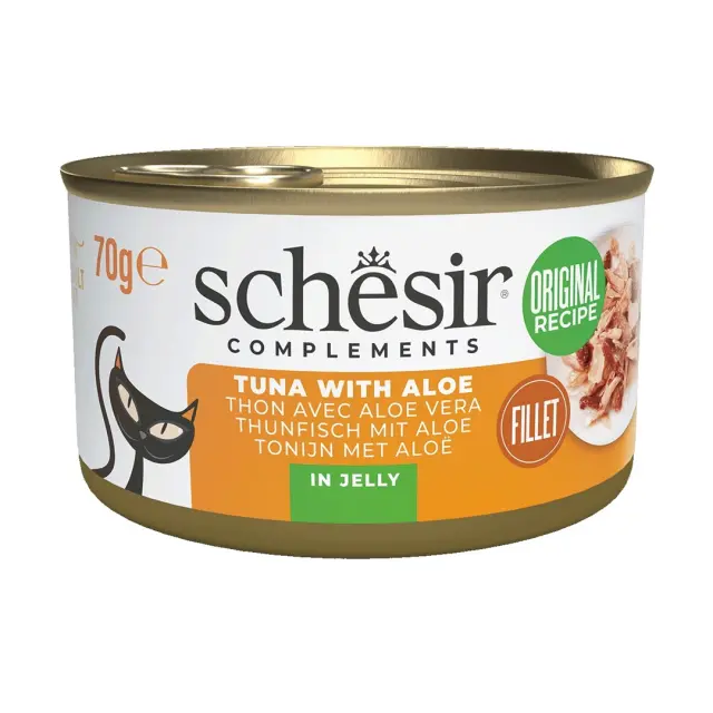 SCHESIR Complements Tuna with aloe in jelly- wet cat food - 70g