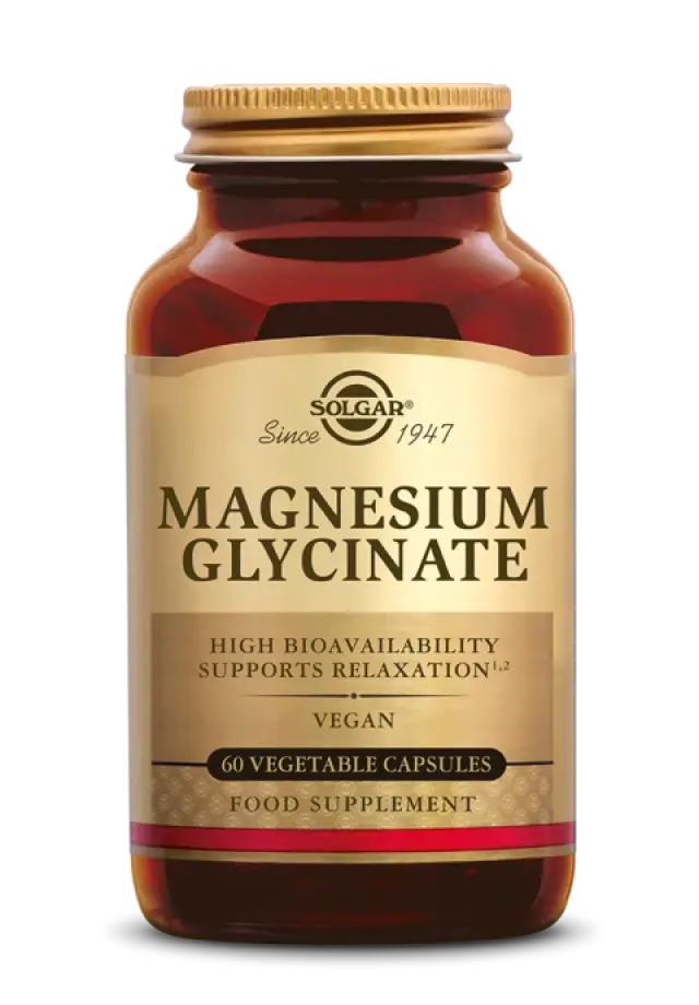 Solgar Magnesium Glycinate 60 caps, Συμπλήρωμα Διατροφής με Μαγνήσιο Γλυκινικό 60 κάψουλες