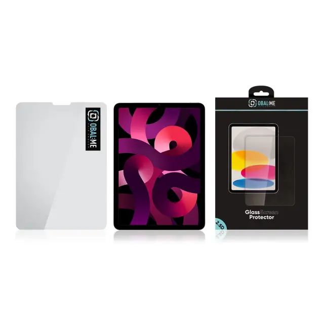 OBAL:ME 2.5D Glass Screen Protector for Apple iPad Air 2020/2022 Clear 3