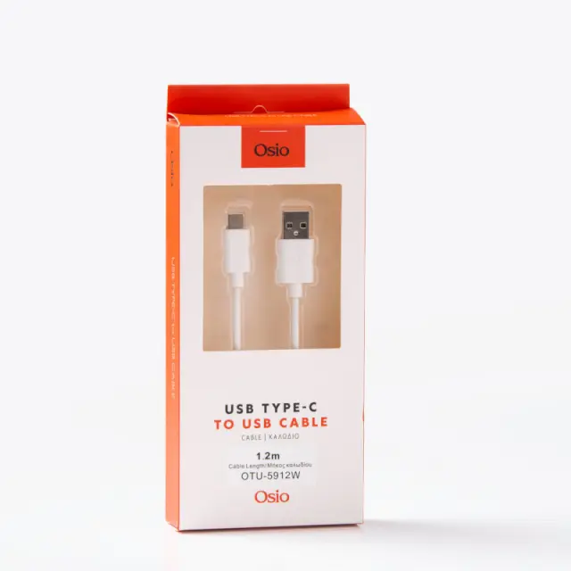 Καλώδιο USB Σε USB Type-C 1.2m OSIO OTU-5912W 3