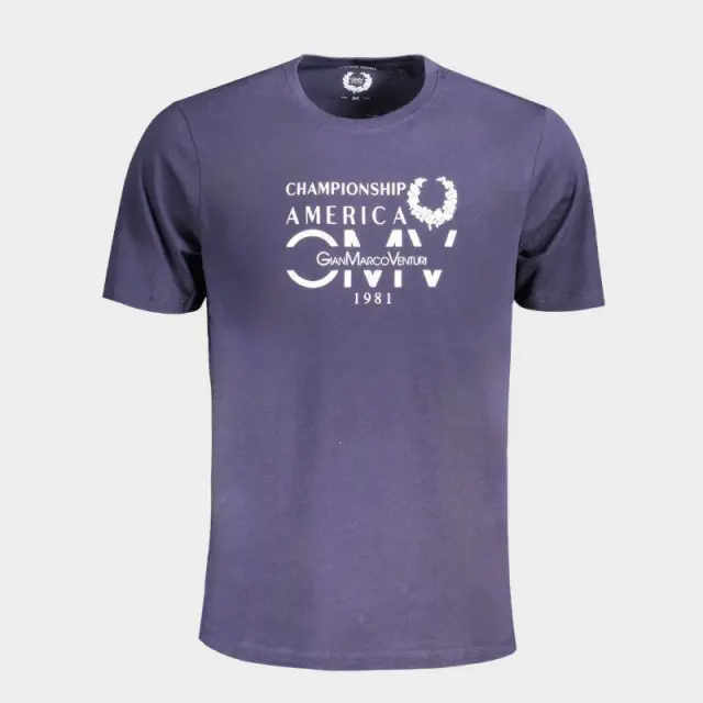 T-Shirt Gian Marco Venturi AU01484I Μπλε - 2XL