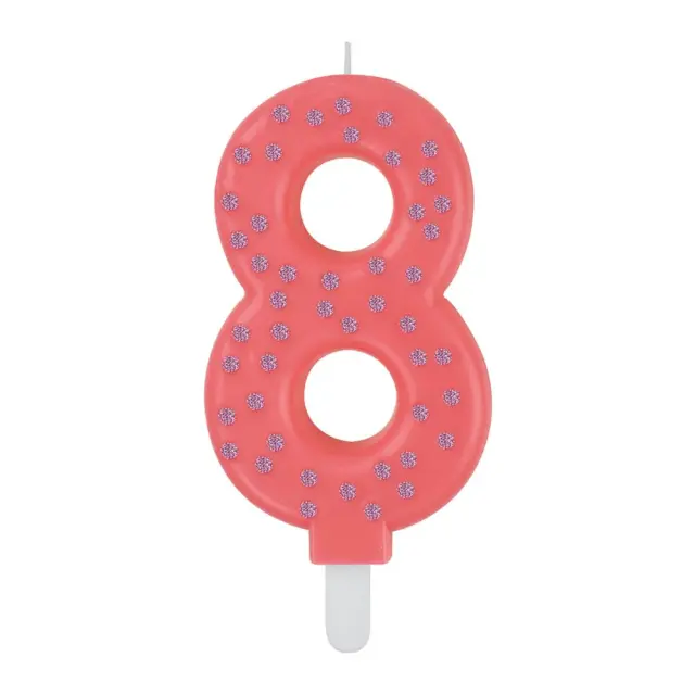LEGAMI MAXI CANDLE - NUMBER 8 - PINK