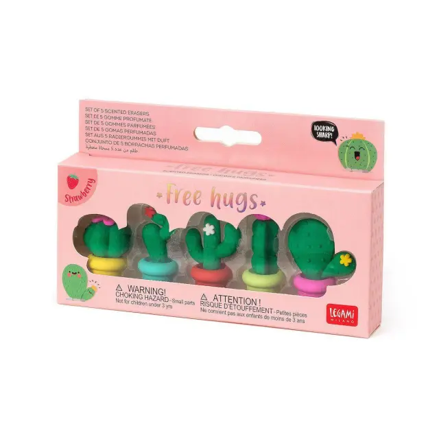 Legami® 5Pcs Σετ Γόμες Free Hugs- Cactus
