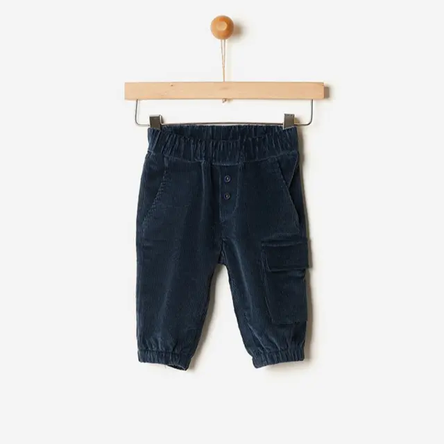 Παντελόνι Κοτλέ Modal Dark Denim YELL-OH - Navy Μπλε