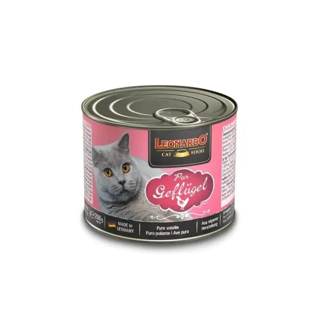 Leonardo Poultry Κονσέρβα Γάτας με Πουλερικά 200gr