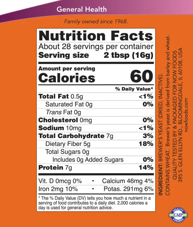 Now Foods Brewer's Yeast Debittered Powder 454gr 2